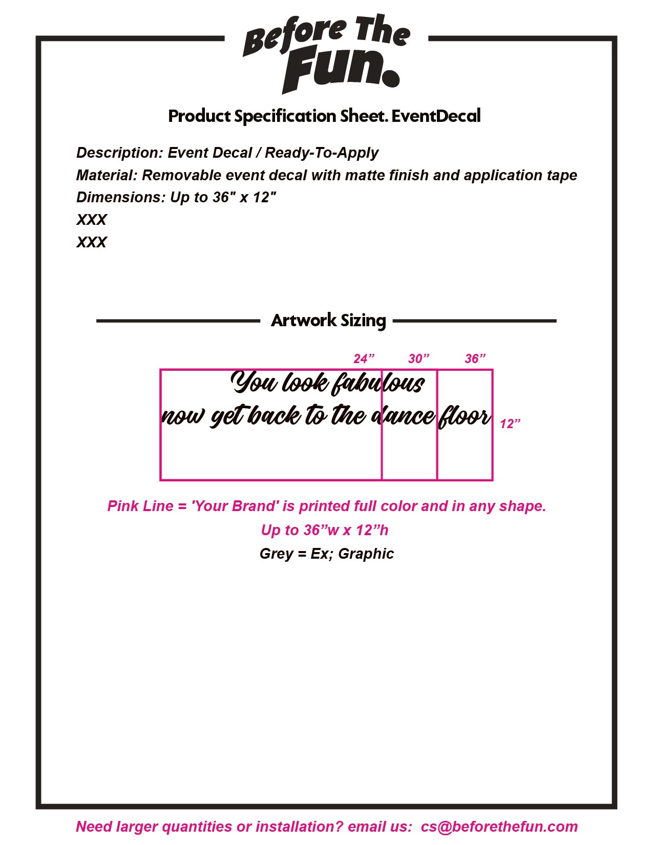 Event Decal / Ready-To-Apply